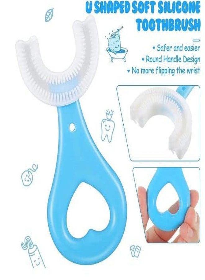 AG E-Com U Shaped Toothbrush for Kids Manual Whitening Toothbrush Silicone Brush Head for Kids Children Infant Toothbrush For 2-6 Years Mouth-Cleaning (Multicolor, Pack of 2) - Image 4